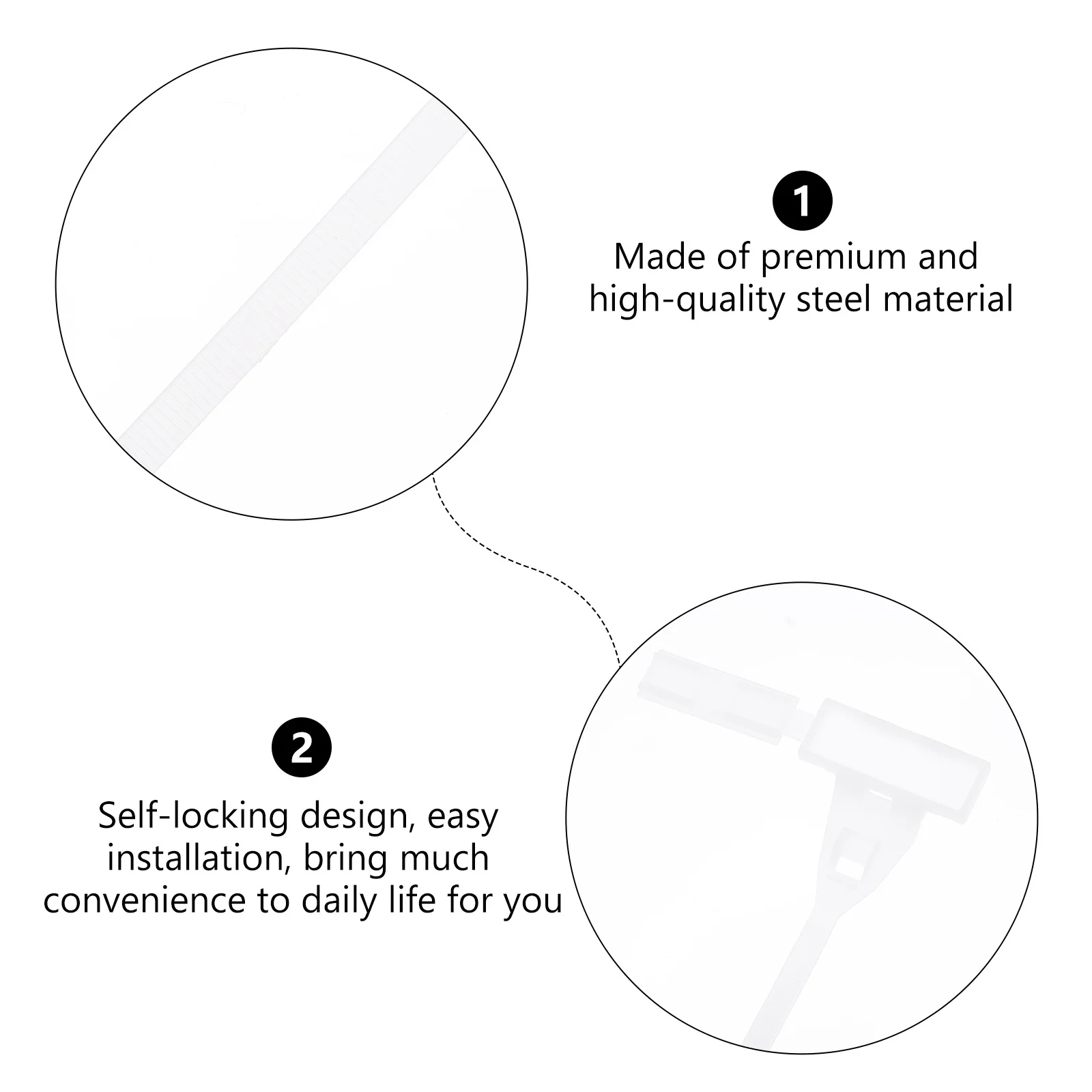 

100Pcs Cable Tag Label Box with Nylon Marking Ties Self-Locking Plant Labels for Garden Cable Identification Tool