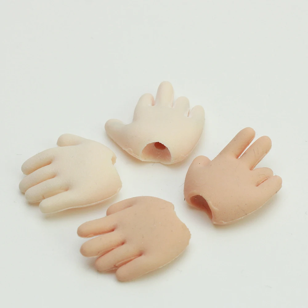 3 pairs Posable Silicone hands with aluminum wire inside for free movement for OBITSU doll body for BLYTHE doll