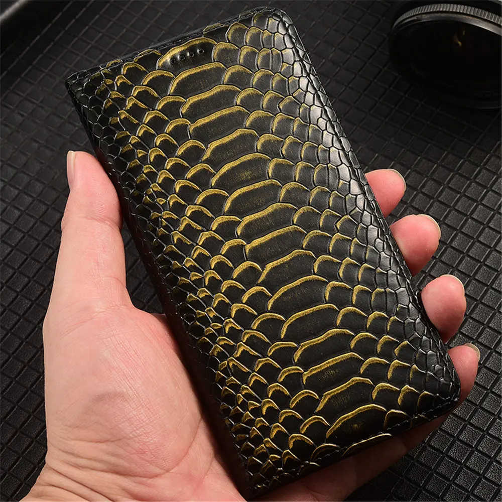 Elegant PU Leather Python Case for Samsung Galaxy S21 S22 S23 S24 Ultra Card Slot Business Cover