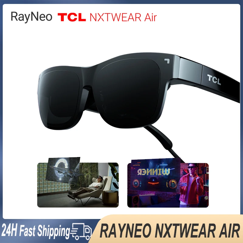 RayNeo TCL NXTWEAR AIR AR Glasses 3DOF 1080P 140inch HD Giant Screen Micro-OLED Display Portable TV For Gaming Private Cinema