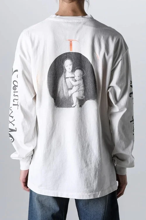 Loose Long Sleeve Pink Heart LS Tee T-Shirt Youth Fashion Summer Basic Style round Neck Short Sleeve Regular Thickness