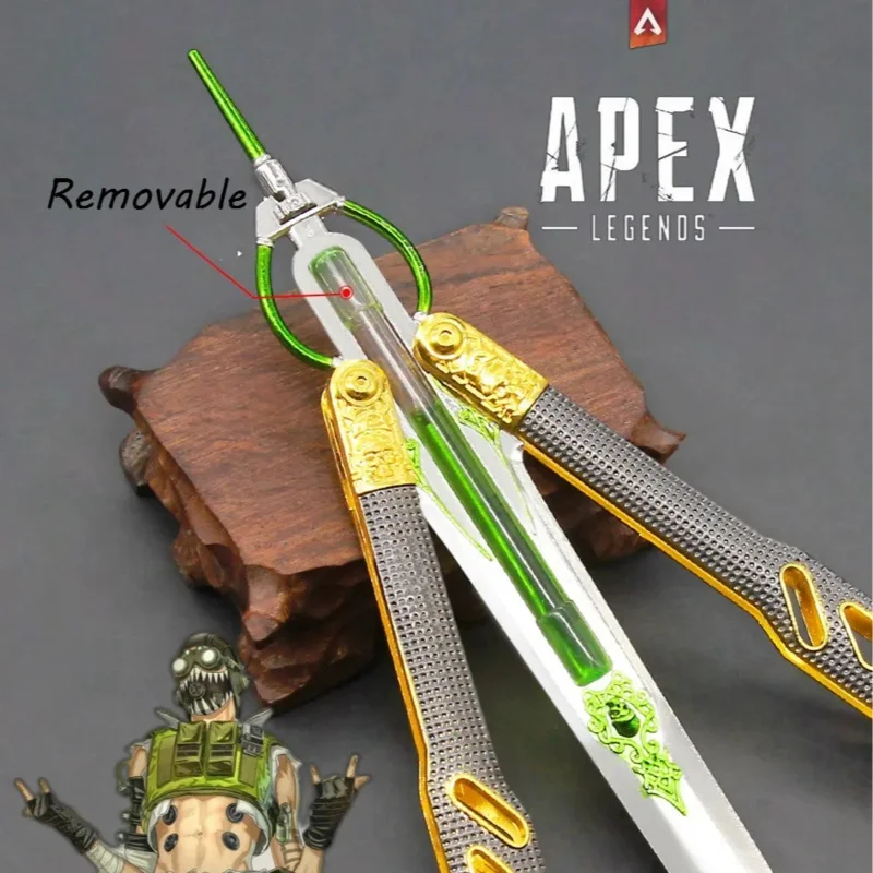 Нож-бабочка Apex Legends, Яйцевидный октановый клинок, катана, модель оружия, прибор для открывания меча, инжектор с жидкостью