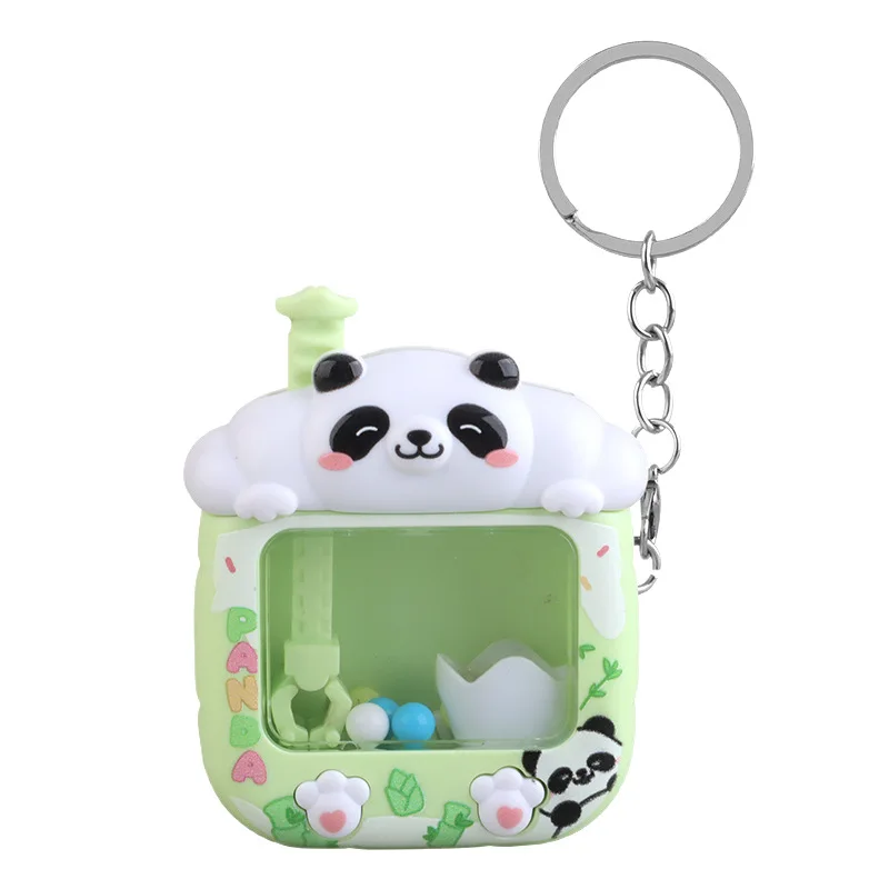 Mini Claw Machine Keychain Tiny Arcade Games Pendant Funny Finger Toys Gifts for Bag Backpack Charm view 5