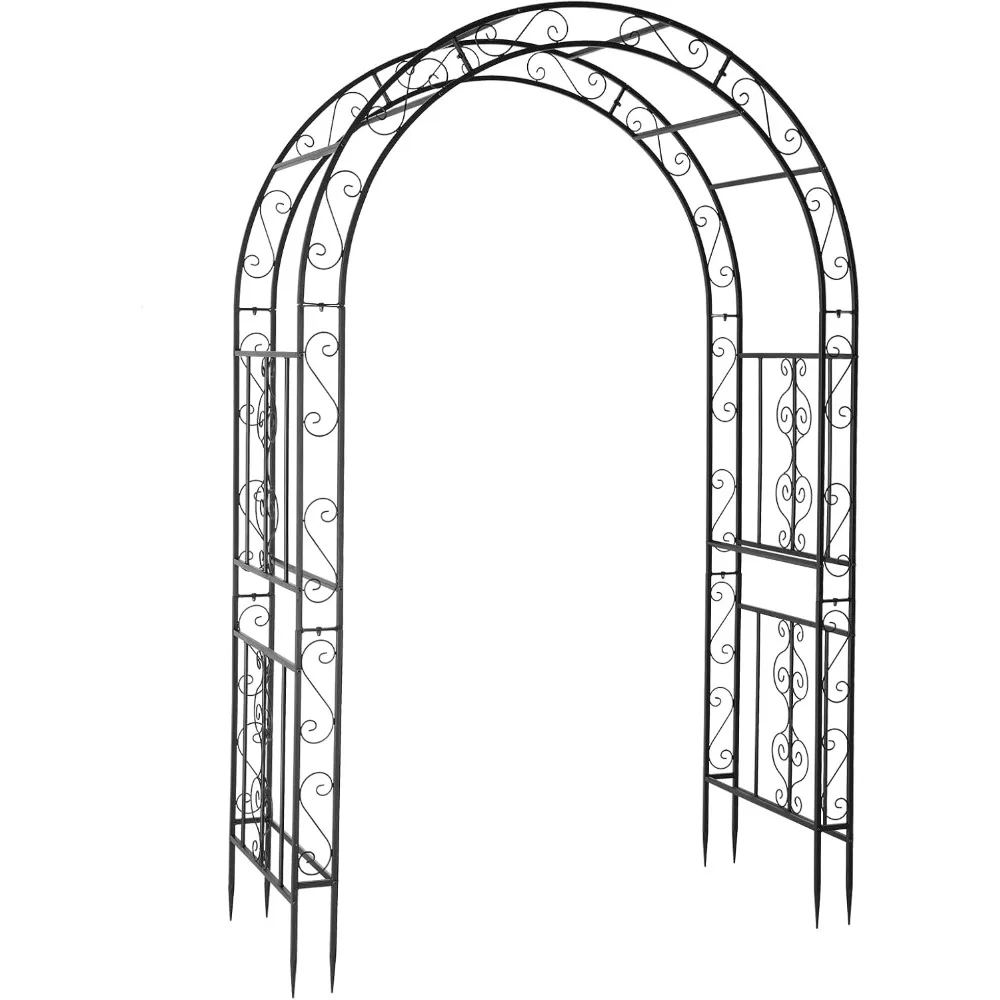 قوس أربور للحديقة، ممر قوس الزفاف لحفلات الزفاف، تعريشة فولاذية متينة لتسلق النباتات، زينة عيد الميلاد