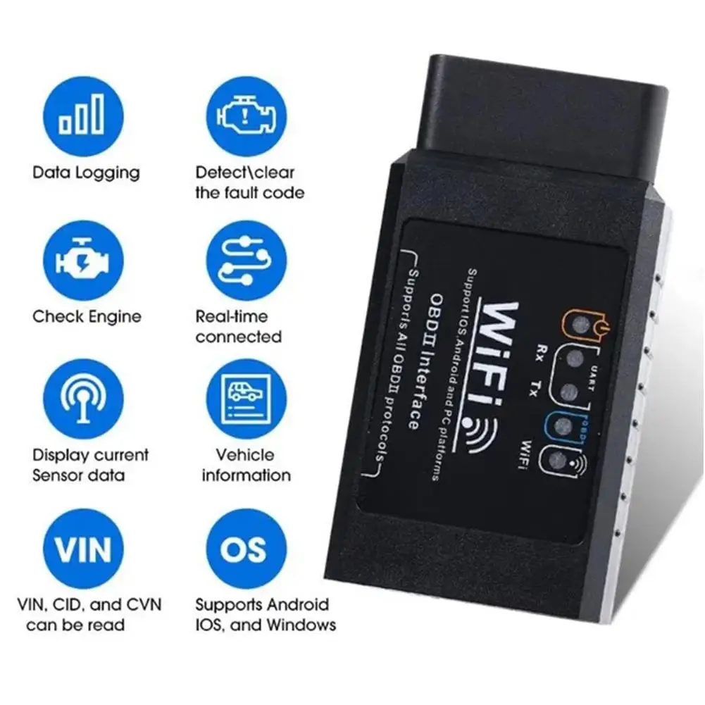 

Автомобильное устройство обнаружения неисправности с Wi-Fi-метками ELM327 автомобильный инструмент V1.5 Сканер диагностический OBD2 инструмент N1P0