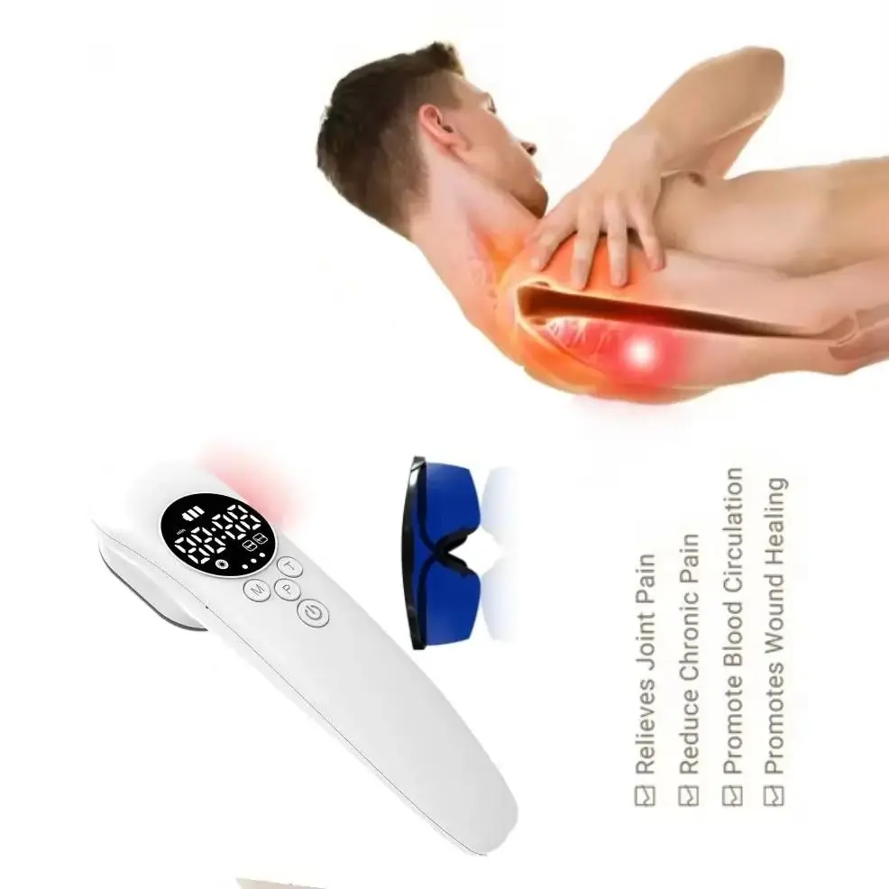 

Лазерный массажер для облегчения боли в колене с 14 диодами 650 нм/808 нм для лечения артрита, суставов и мышечной боли