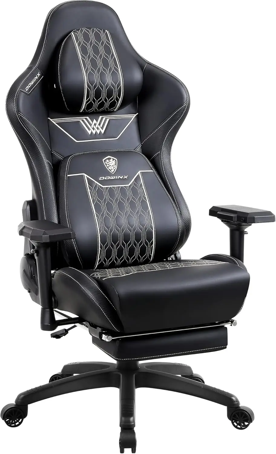 

Tall Gaming Chair with Footrest High Back Ergonomic Office Chair with Comfortable Headrest and Lumbar Support Black