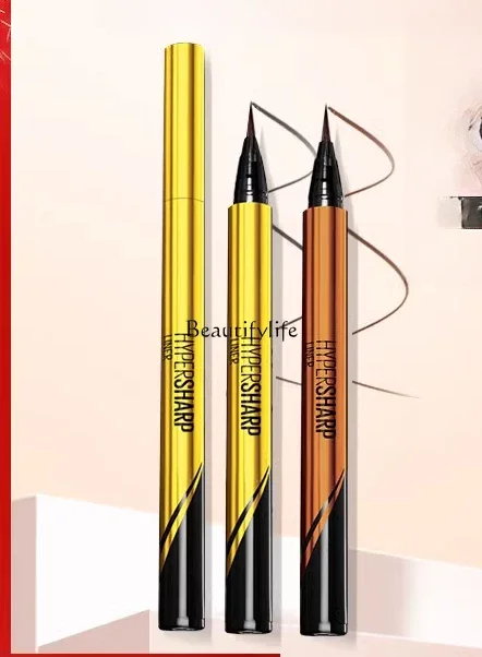 Maybelline eyeliner pen, small gold pen, very fine, quick-drying, waterproof, long-lasting and non-smudging.