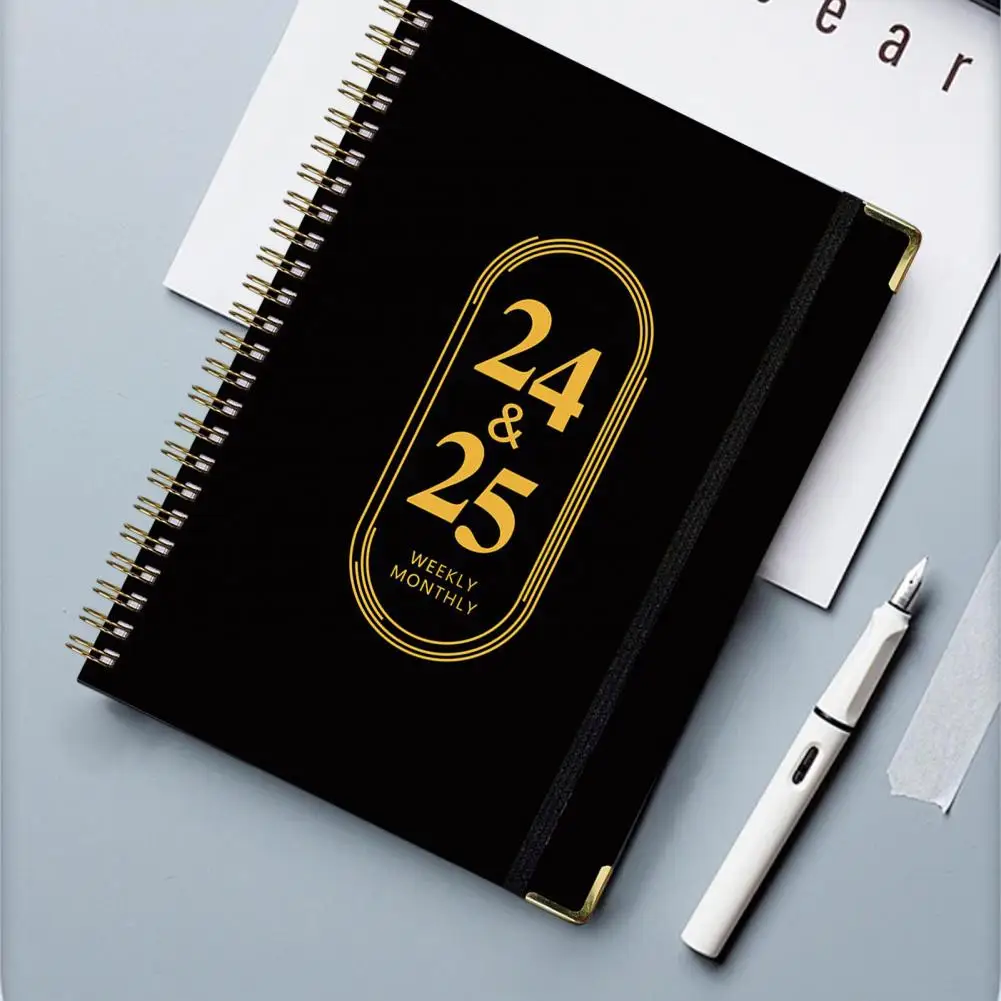 كتاب مخطط 6.2 × 8.5 مخطط أسبوعي شهري أكاديمي A5 مخطط بغلاف مقوى 2024-2025 ملف تخطيط أسبوعي شهري للطلاب