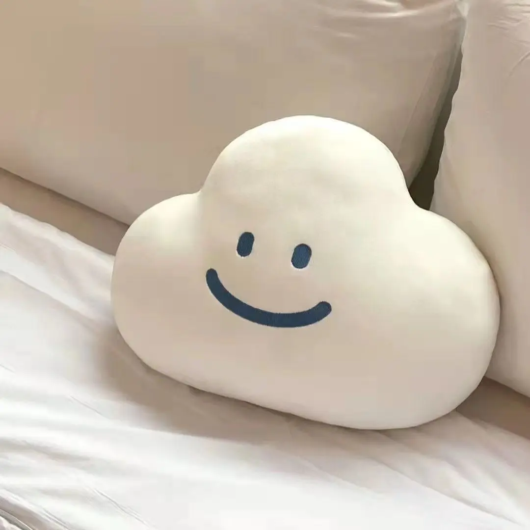 2027 Korean Style Cushions Nap Super Soft Cloud Cotton Candy Smile Throw Pillows Home Decor Bedroom Sofa High School Student Mat