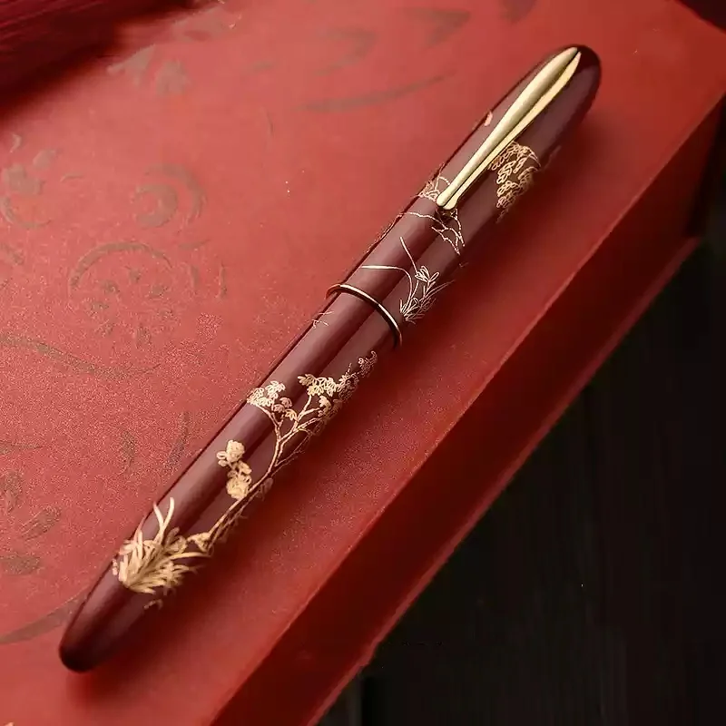 4 Colors Hongdian N23 Fountain Pen EF/ Long Knife Medium Nib, Rabbit Year Limited Carving Writing Gift Pen