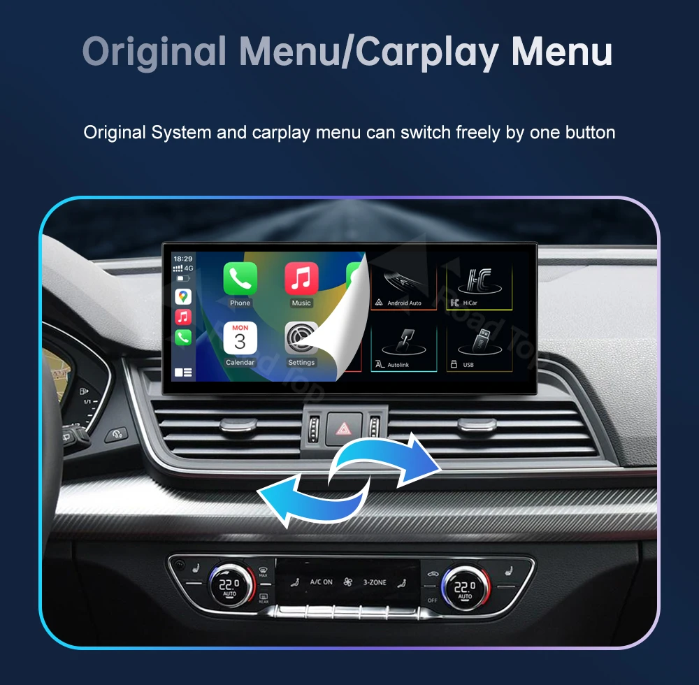 12,3 Zoll Multimedia-Display-Touchscreen für Audi Q5 MIB 2018-2019 Airplay Miracast Funktion Wireless Carplay Android Auto – Detail 6