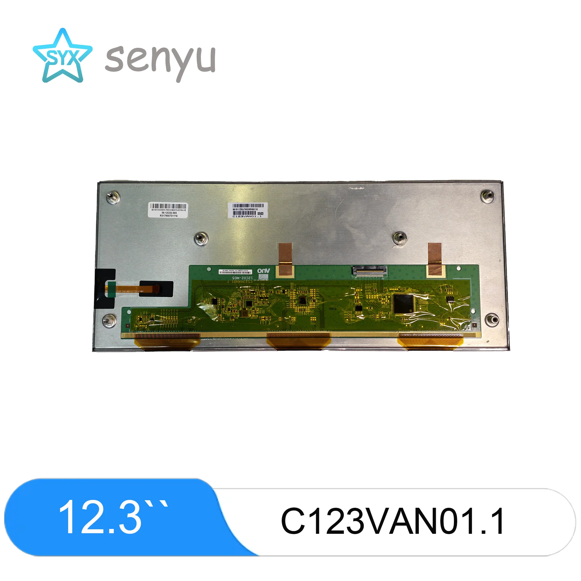 12.3 Inch C123VAN01.1 Automotive LCD Display 1440×540 600cd/m² Wide Temp Bar Screen For Car Digital Instrument Cluster