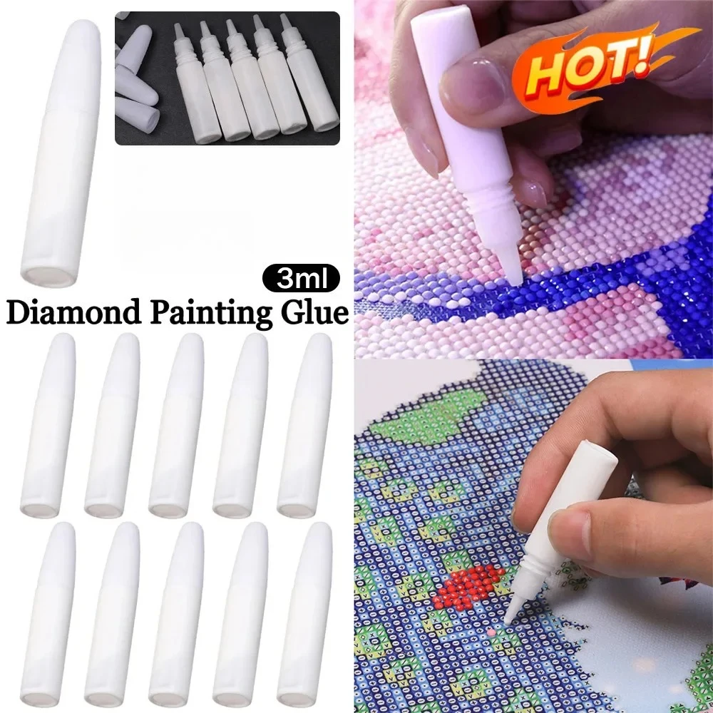 PVA Diamond Painting Glue - 0.1oz Each, Adhesive for DIY Handmade Artwork, Mural Art & Embroidery Applicator Craft DIY tool