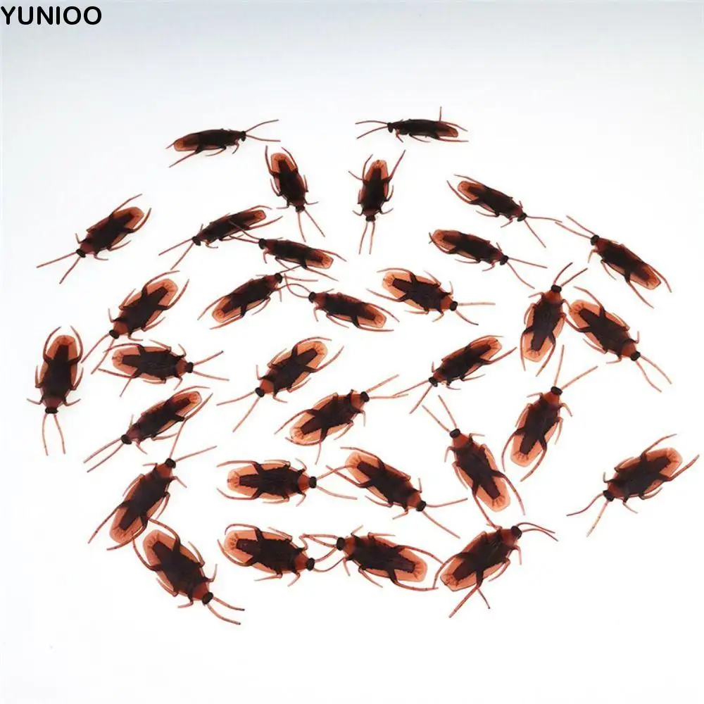 50 pçs simulação realista barata brinquedos truque realista falso barata brinquedos bug baratas pvc barata brincadeira brinquedos brincadeira jogo