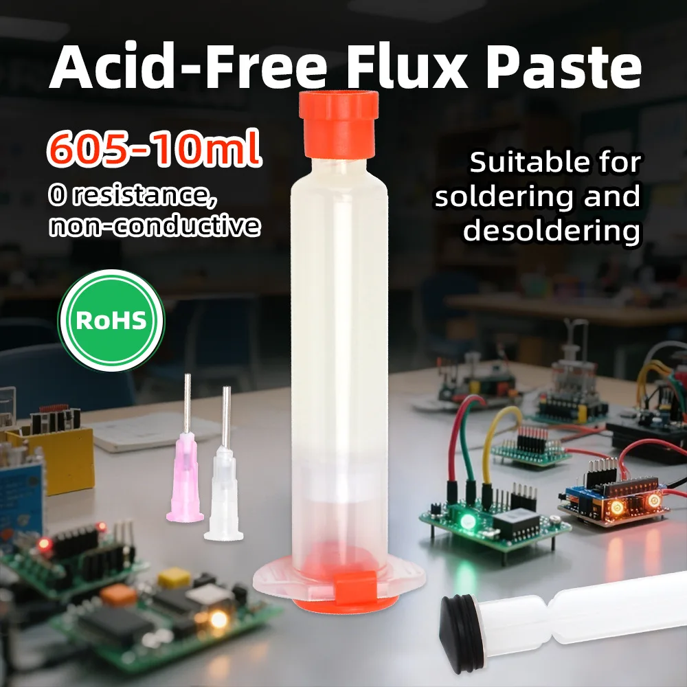 

Не сопротивление, не кислота, паяльная паста BGA, 605, флюсовая паста, не требующая очистки масла припоя, бессвинцовый, безгалогенный флюс