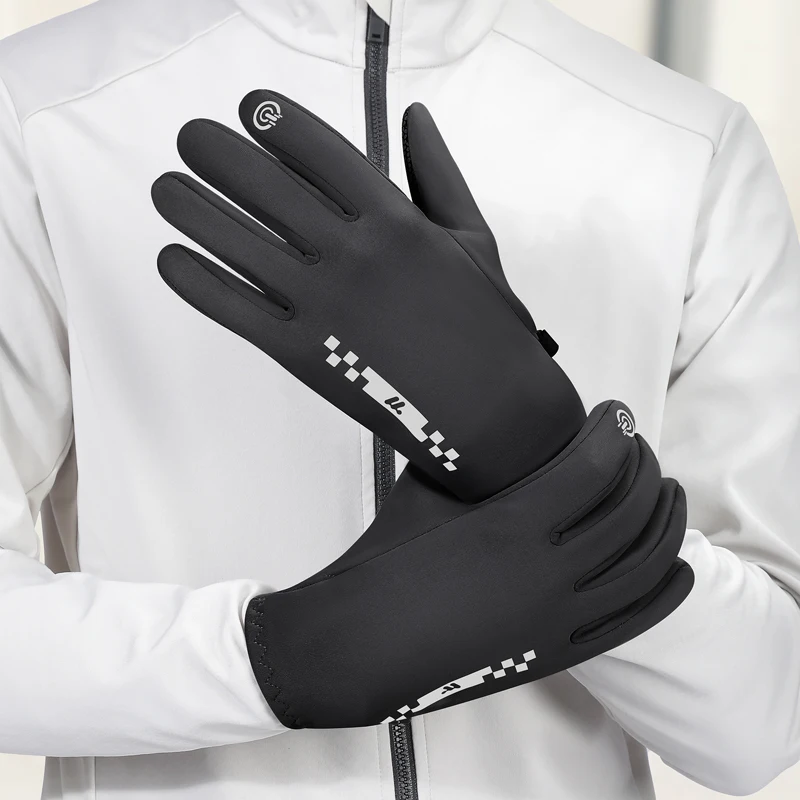 

Winter Thermal Cycling Gloves Windproof Water-Repellent Touchscreen Full Finger Anti-Slip Sports Motorcycle Bicycle Gloves