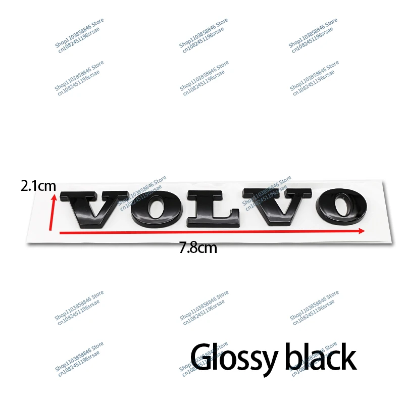 3D ABS Volvo Car Bonnet Letters Logo Rear Trunk Badge Emblem Sticker Accessories For XC90 XC60 C30 T6 S60 C70 XC40 V40 XC70 V70