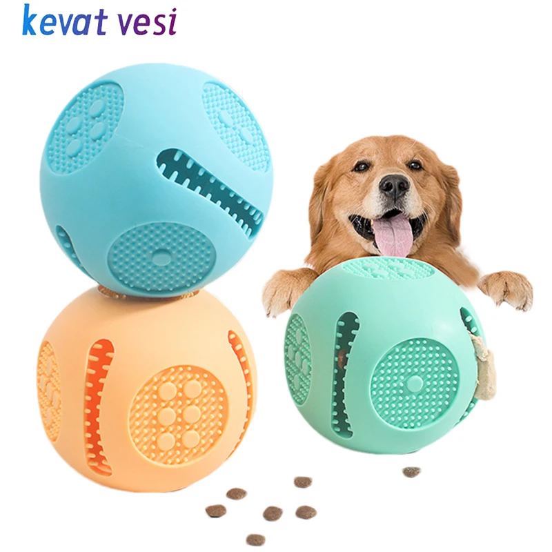 

Pet Dog Toys Bite Resistant Leaking Food Dog Puzzle Toy Funny Puppy Slow Food Teeth Cleaning Interactive Ball Toy Pet Supplies
