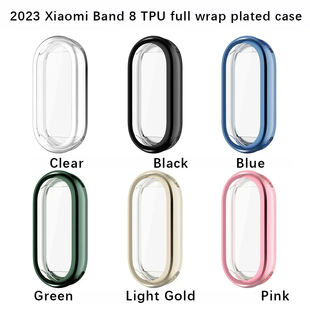 غطاء حامي الشاشة ل شاومي Mi الفرقة 8 ، مرنة قذيفة ساعة من البولي يوريثان ، اكسسوارات الوفير ضئيلة ، Miband