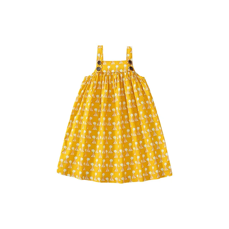 

Cute Style Girls' Strap Dress Summer Pure Cotton Children's Dress Girls' Dress