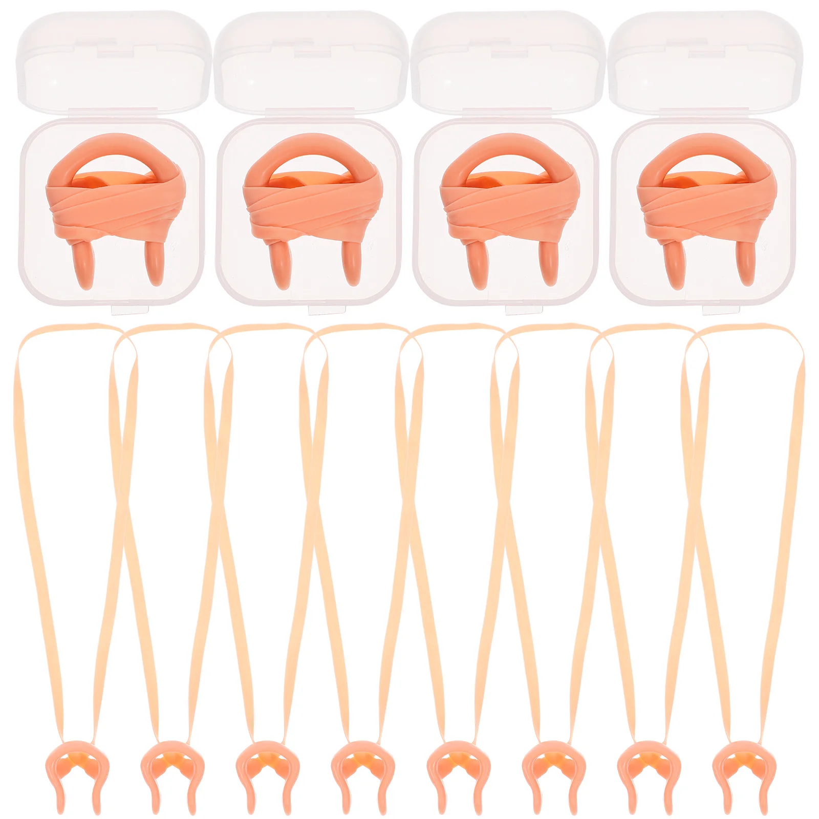 

12Pcs Swimming Nose Clip Silicone Padded Strap Swim Nose Protection Adult Swimming Nasal Splint Gear Nasal Splint