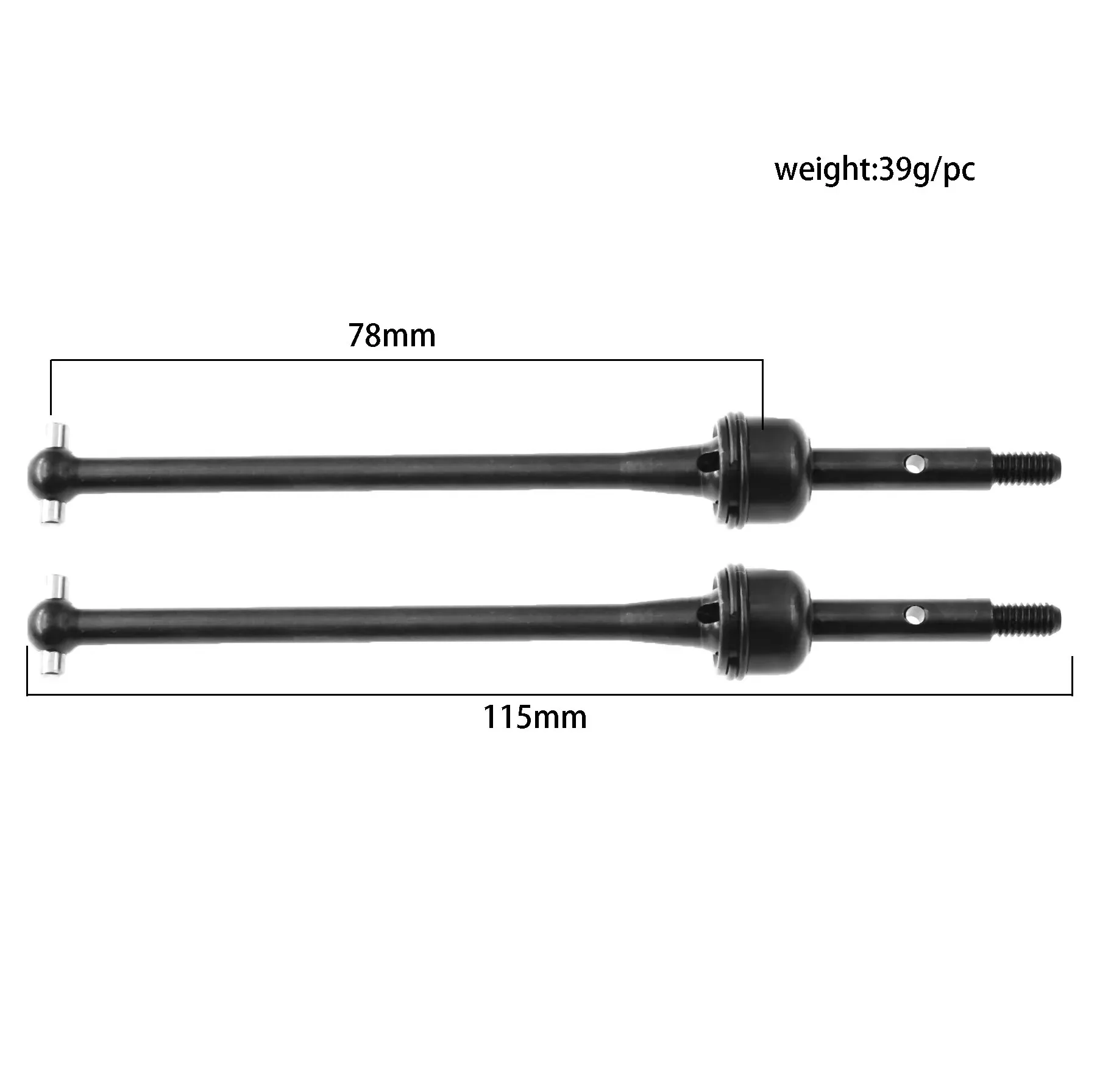 

Steel Metal Front Rear Drive Shaft CVD Driveshaft M5902 M5903 for Remo 1/10 RC Car Upgrade Parts