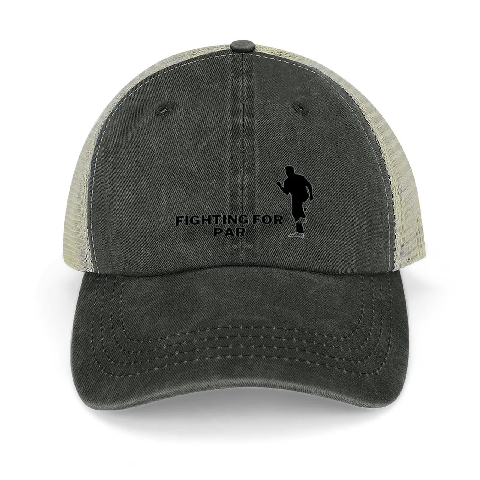 

Fighting for Par Silhouette Golf Putting Design Baseball Cap Beach Bag Anime Hat Unique hats For Man Women's