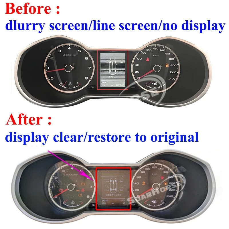 For Geely Atlas Boyue 2016 2017 2018 Car Automotive Dashboard Instrument Cluster LCD Display Screen Pixel Repair
