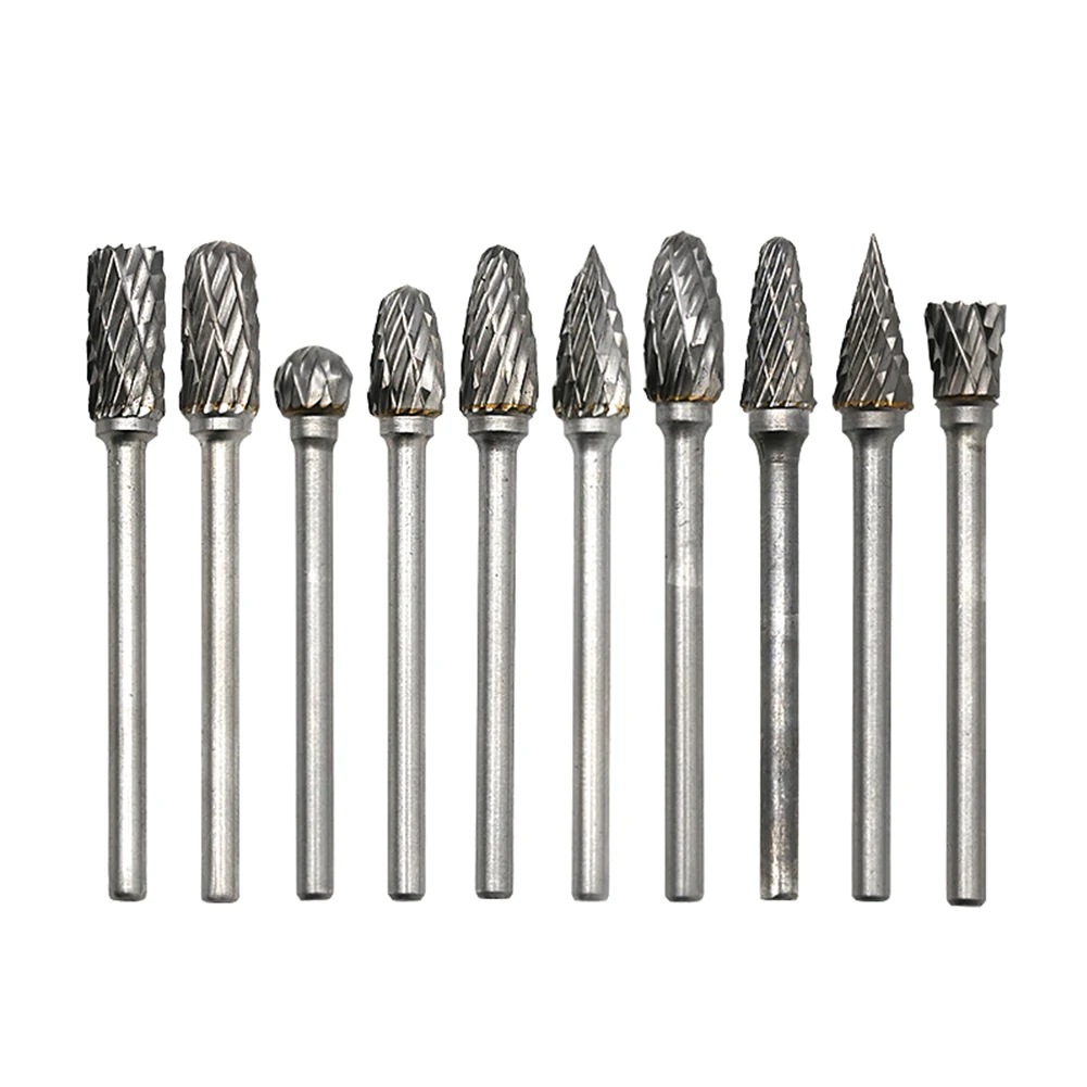 

Premium Carbide Material for Precision Work 10pc Double Grain Tungsten Head Electric Tool Set with Rotary File