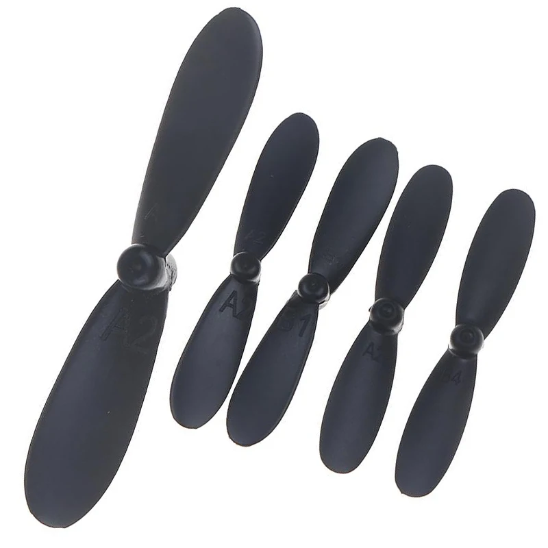 

8 шт. пластиковых черных пропеллеров 42 мм для 4D RC, запасные части V8, мини-дрон, квадрокоптер, комплект пропеллеров
