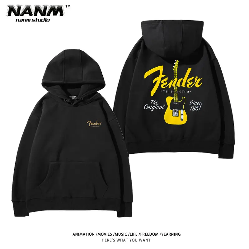 

Толстовка с круглым вырезом Fender для электрогитары, мужской рок-топ для гитариста, высококачественный люксовый бренд Ins 2K, удобная дышащая