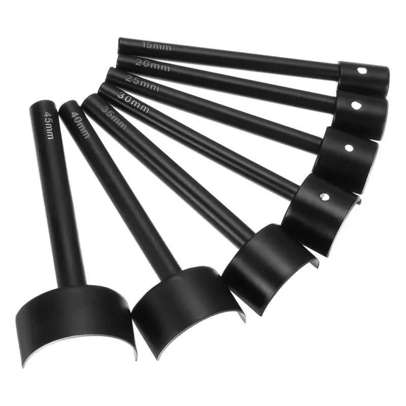 

【Ship Within 7Pcs Half-Round Leather Punch, 15Mm-45Mm, Carbon Steel Half Circle Punch Tool For Crafting Strap Belt, Wallet And B