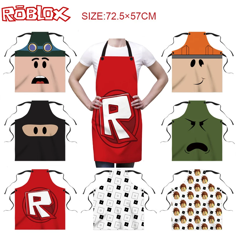 

Креативная периферия Game Roblox, пояс с мультяшным принтом, креативный водонепроницаемый и не окрашивающий кухонный фартук с ремешком для дома, подарки