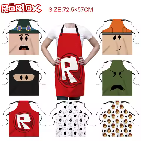 Game Roblox Creative Peripherals Cartoon Printed Waistband Creative Waterproof and Anti Staining Kitchen Home Strap Apron Gifts