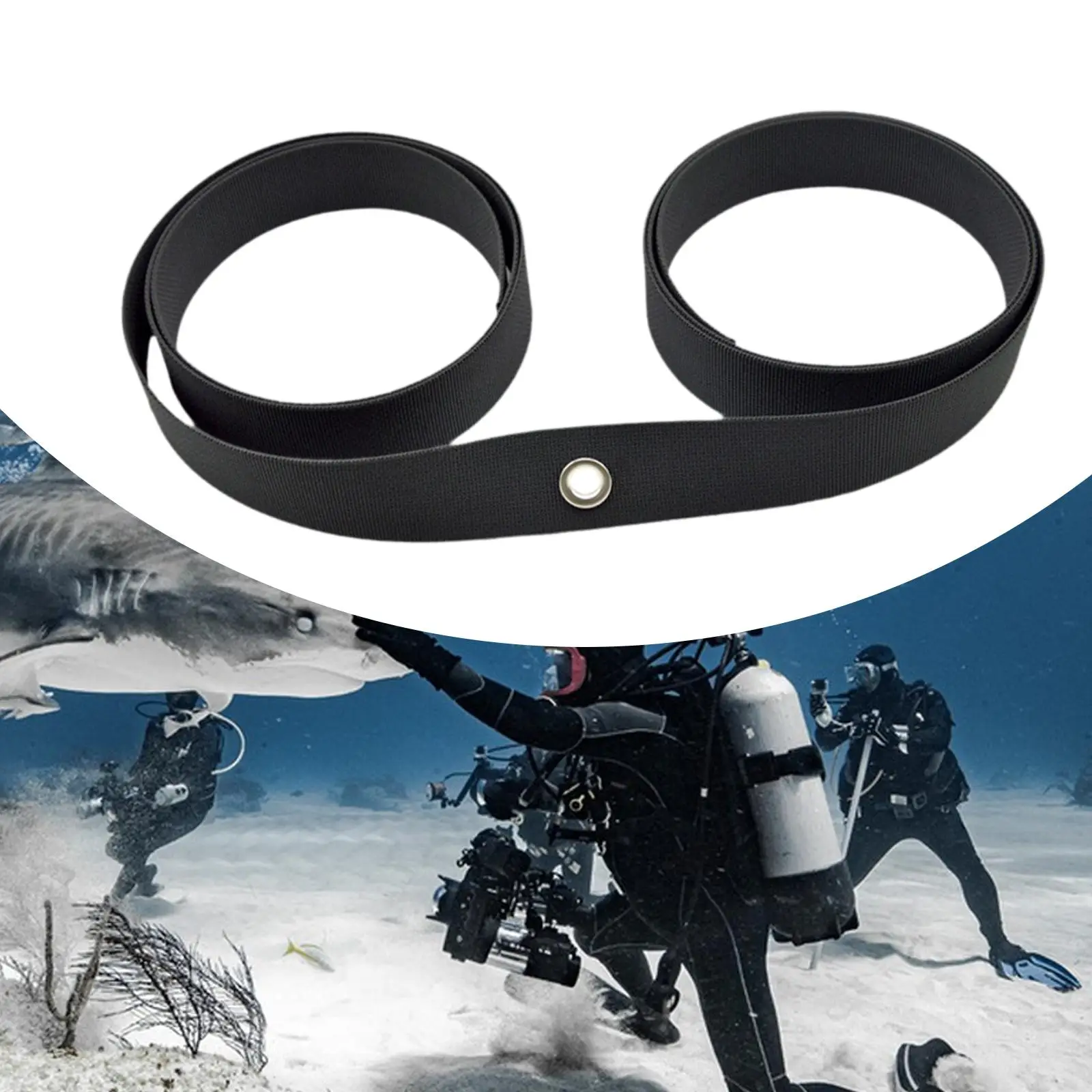 Diving BCD Belt 3.5M Long Webbing Strap with Stainless Grommets for Underwater Diving Gear Equipment Setup view 6