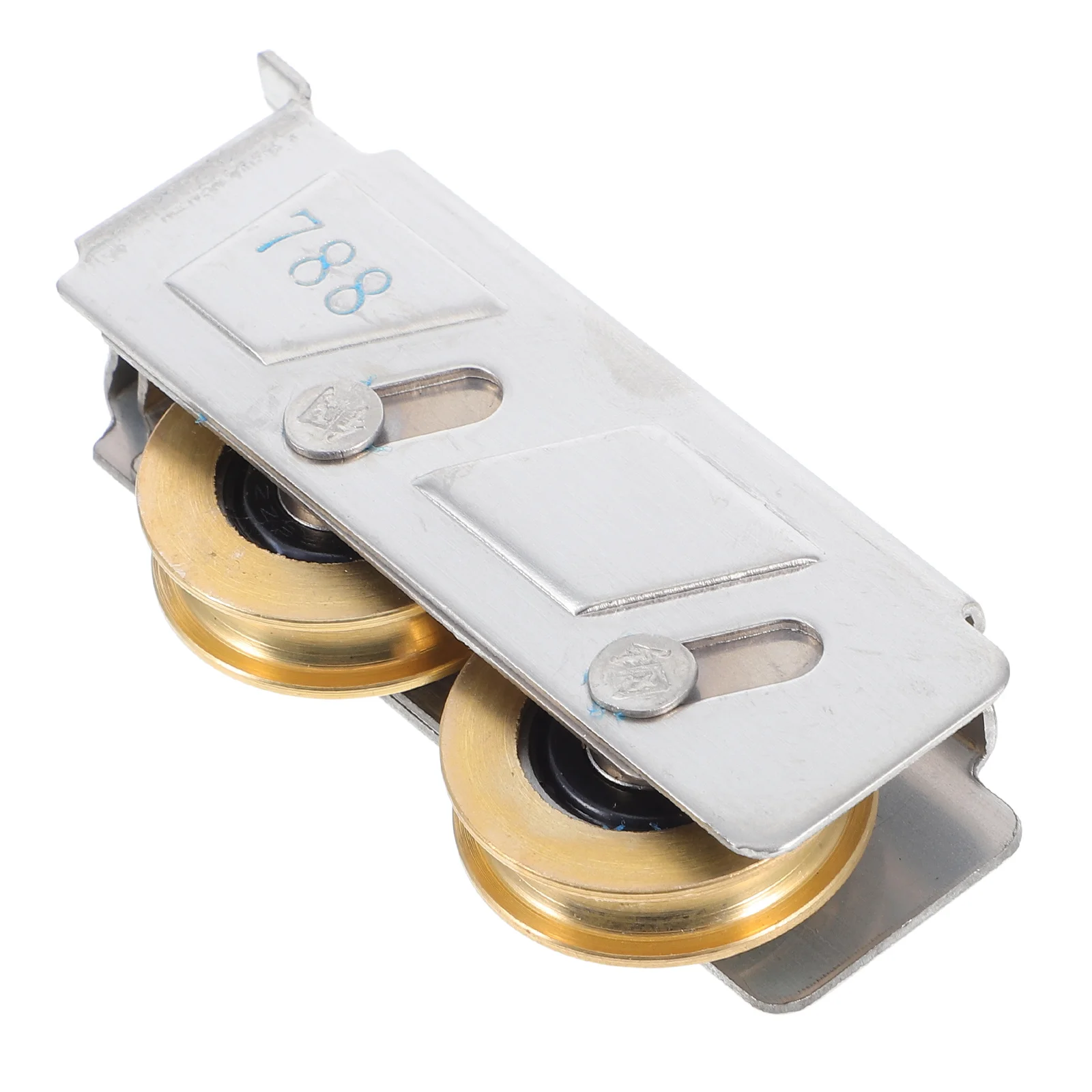 

2pcs Sliding Roller Stainless Steel Copper Wheel Double Closet Patio Hardware Ball Bearing Gate Roller Wheels Smooth Gliding