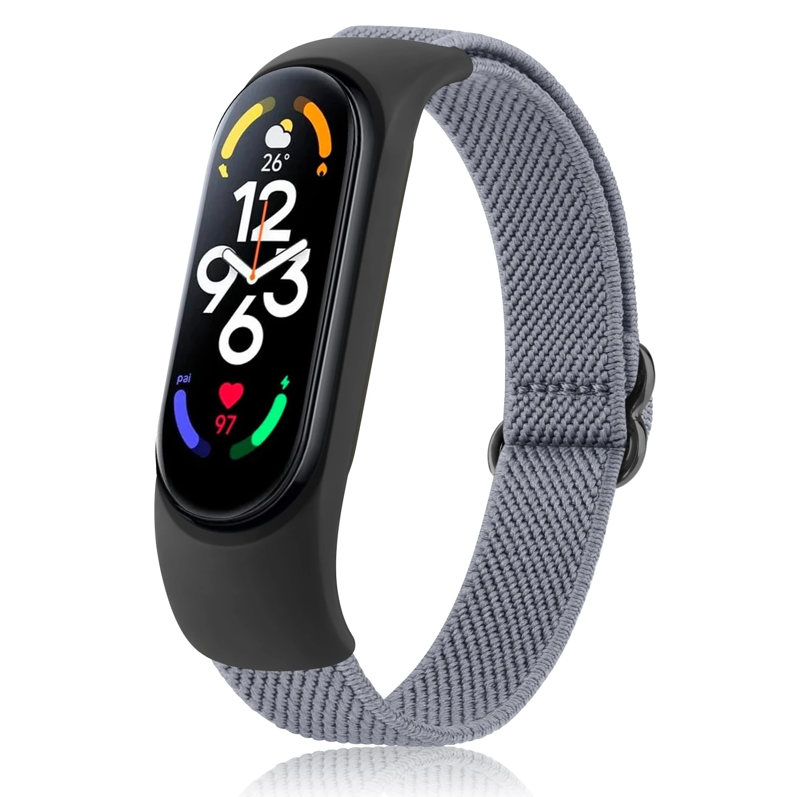 Elastic Loop Strap para Xiaomi Mi Band, pulseira, pulseira ajustável, pulseira de substituição, 6, 5, 4, 3