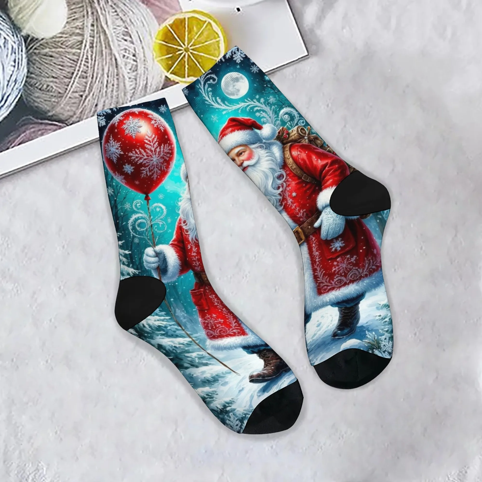 سانتا كلوز الجدة الرجال الجوارب ريترو ستايل مريح عدم الانزلاق موضة الجوارب غير رسمية سعيد الهيب هوب جوارب بأشكال مضحكة هدية الكريسماس #6