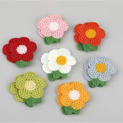 10PCS Flower Knitted Patches Embroidered Fabric Curtains Duvet Covers Decorative Stickers Clothing Accessories