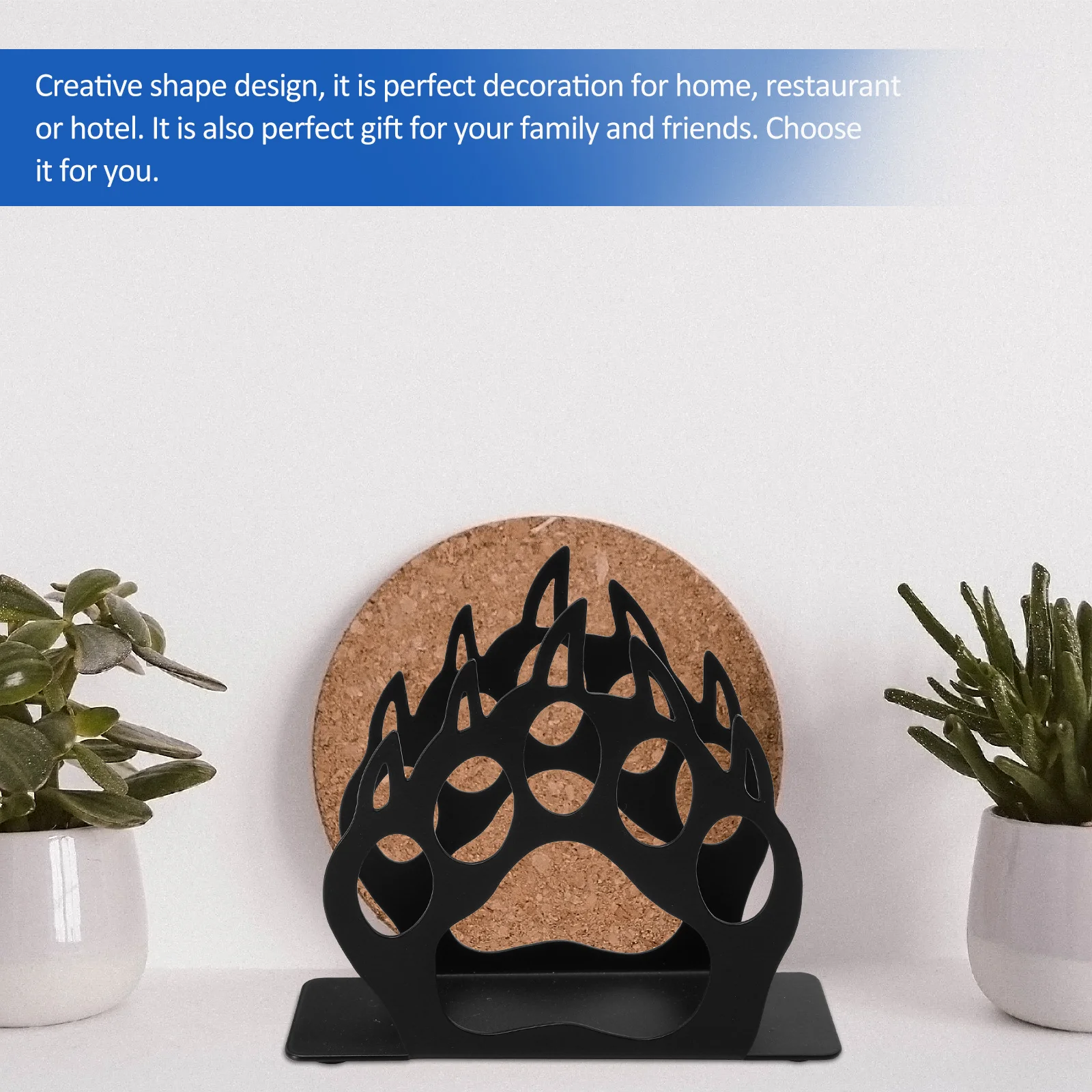 Servilletero creativo de forma única, soporte de pañuelos de hierro, decoración del hogar, adorno para sala de estar y dormitorio, servilletero creativo, 1 Uds.