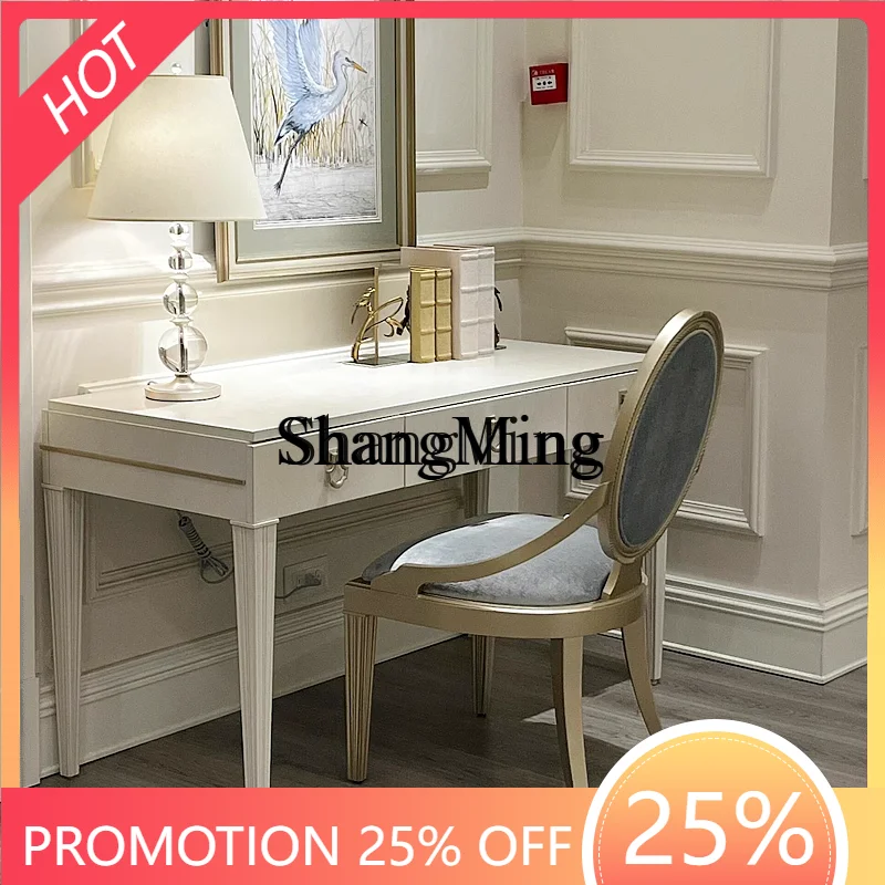 

FG Solid wood desk and chair combination Modern simple writing desk Home desk