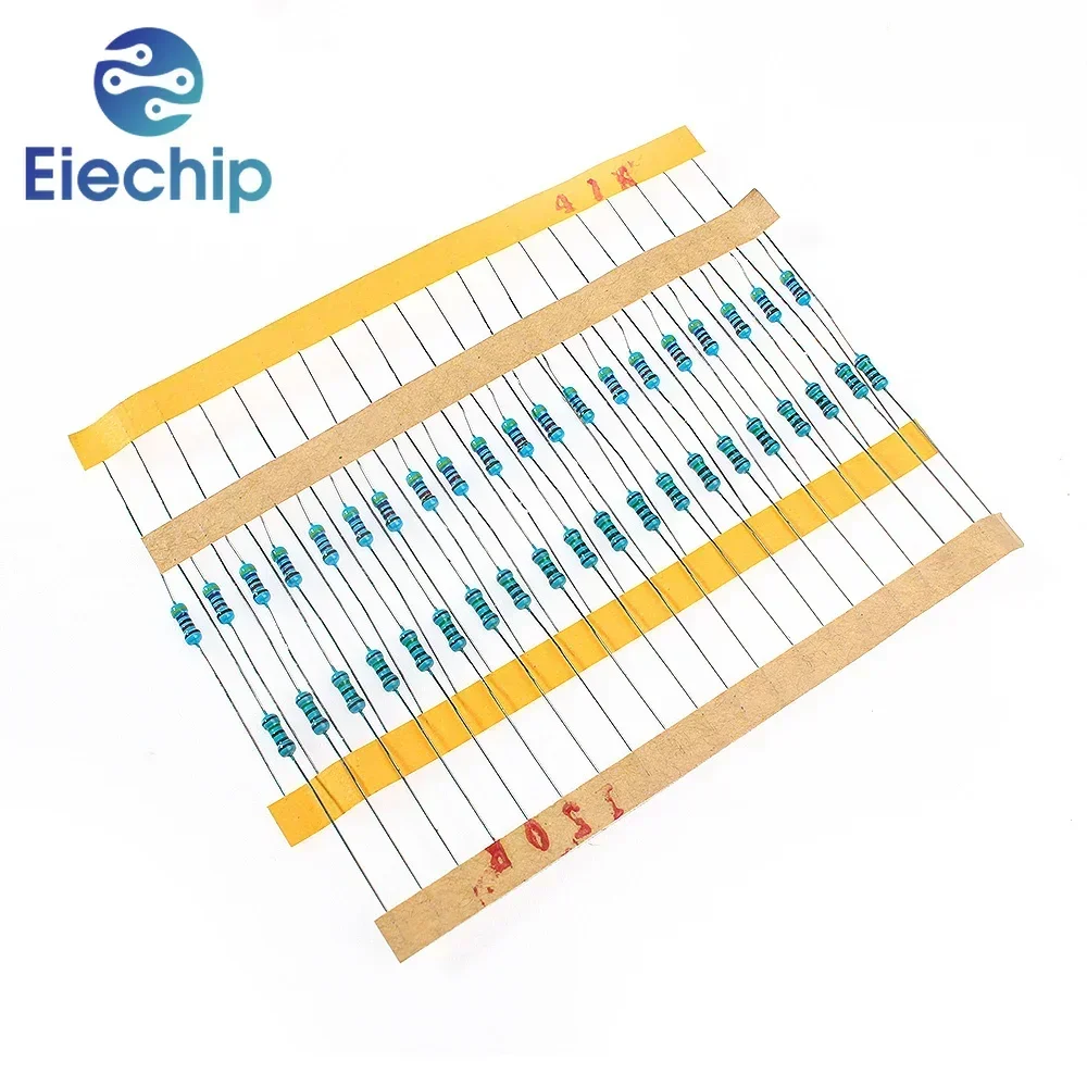 600PCS 30 Values 1/4W Metal Film Resistor Assortment Kit, 10 ohm~1M ohm Resistors Assorted Set Pack in Box, 10K 20K 47K 51K 68K