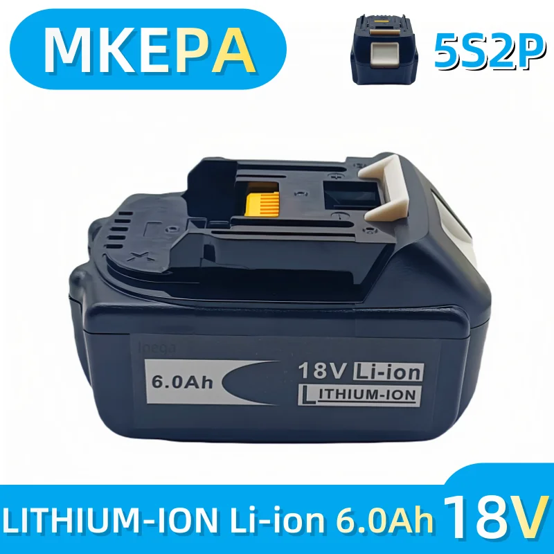 

18V 6.0Ah for Makita Rechargeable Power Tools BL1860B BL1860 BL1850 BL1850B BL1840 BL1815 Replacement lpega Lithium Battery