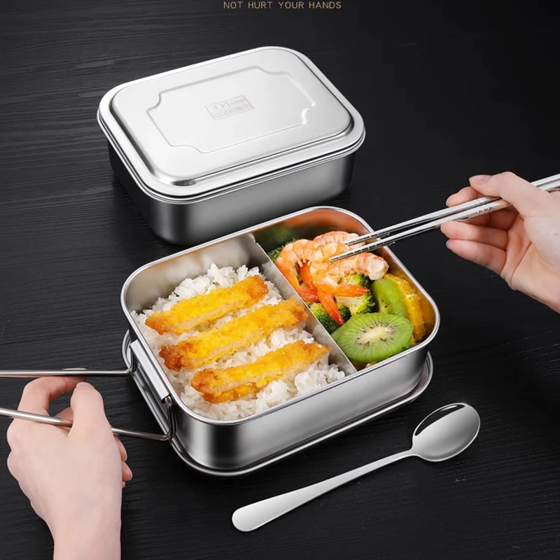 

Stainless Steel Lunch Box Storage Containers School Bento Box Thermal Portable Breakfast Aesthetic Lonchera Termica Dinnerware