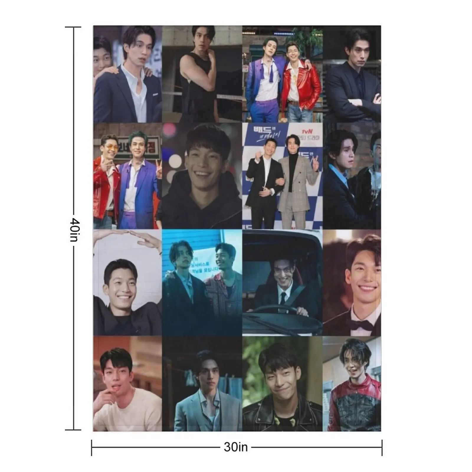 Lee Dong Wook and Wi Ha Joon Throw Blanket Luxury Brand Heavy Bed Moving Blankets