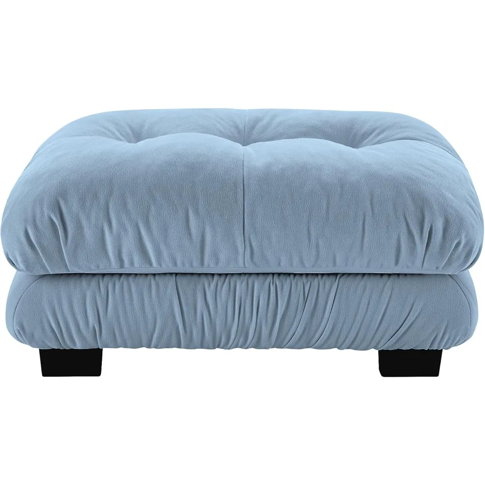 Otomana azul con diseño tradicional para cómodas salas de estar y interiores elegantes