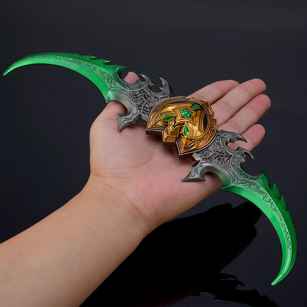 29cm/11in warlaive de azzinoth warcraft espada para cosplay anime espadas de aço real colecionáveis armas de brinquedo epee adolescente menino presente