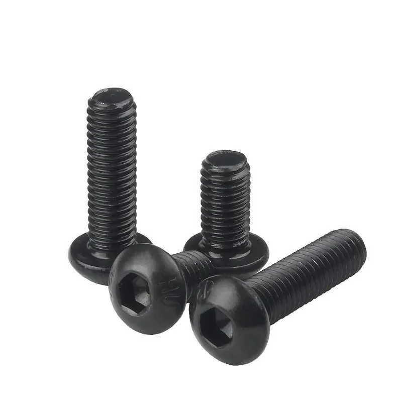 5 ~ 50 pz M2 M2.5 M3 M4 M5 M6 M8 Nero Grado 10.9 Acciaio ISO7380 Esagonale Esagono Incassato Testa Pulsante Fungo Allen Bullone Vite
