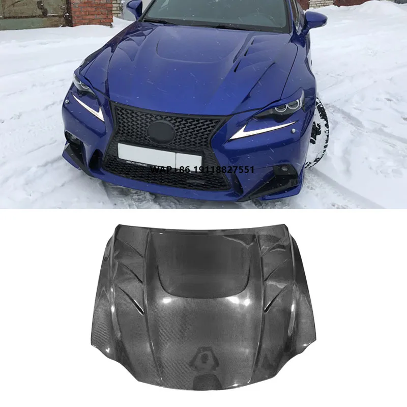 

For IS 200 250 300 350 2006-2012 High Quality Real Carbon Fiber Hood Engine Cover Bonnet Car Auto Parts Accessories